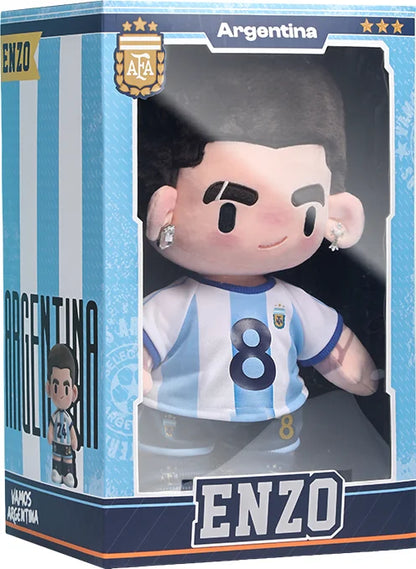 Official Argentina National Football Team 2026 Messi Martínez Enzo 35cm Plush Toy, Perfect Gift for Fans, Ideal for Collection