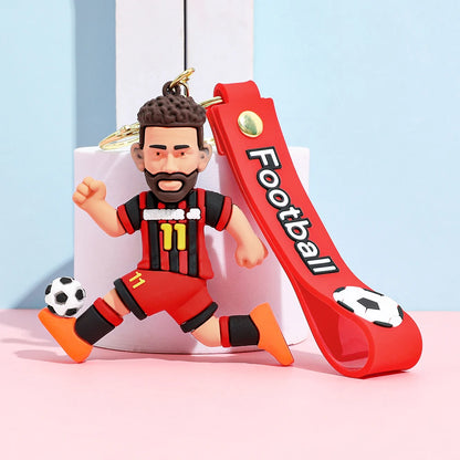Football Figure Keychain Soccer Bag Pendant Keyring Doll Car Key Accessories Popular Gift for Men Fans