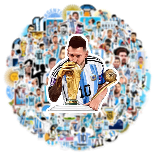 10/30/50/100PCS Messi Graffiti Stickers Football Cartoon Decals Fans Gift Fridge Luggage Laptop Phone Guitar Car Bike Skateboard