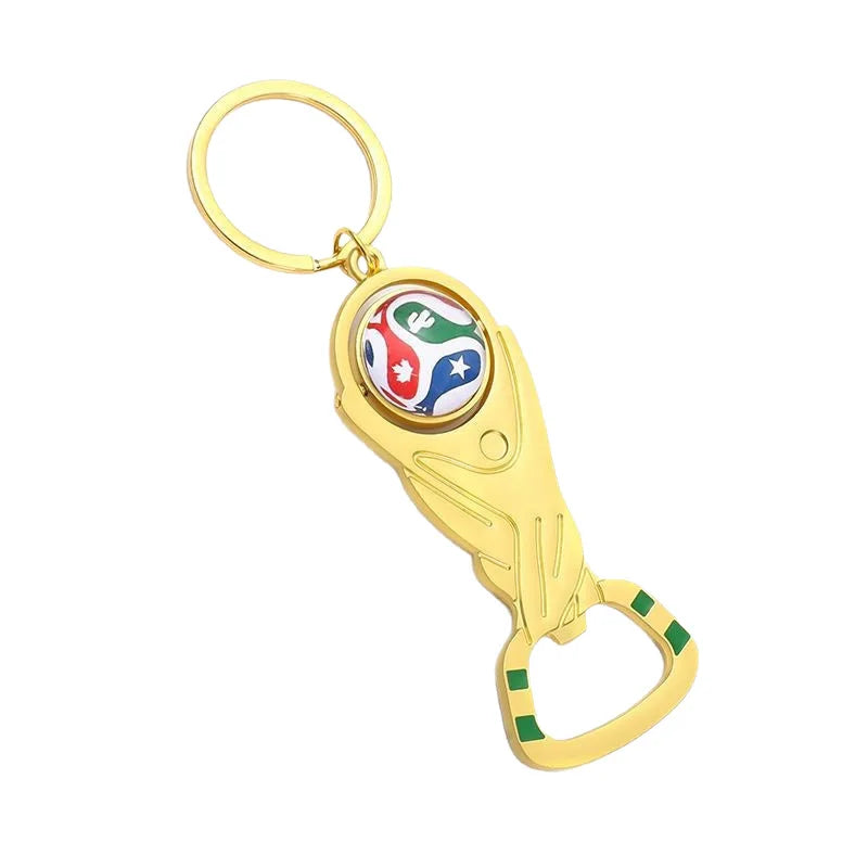 Bottle Opener Football Soccer Multi Functional Keychain for Women Men Stainless Steel Jewelry Team Fans Sports Souvenir Gifts