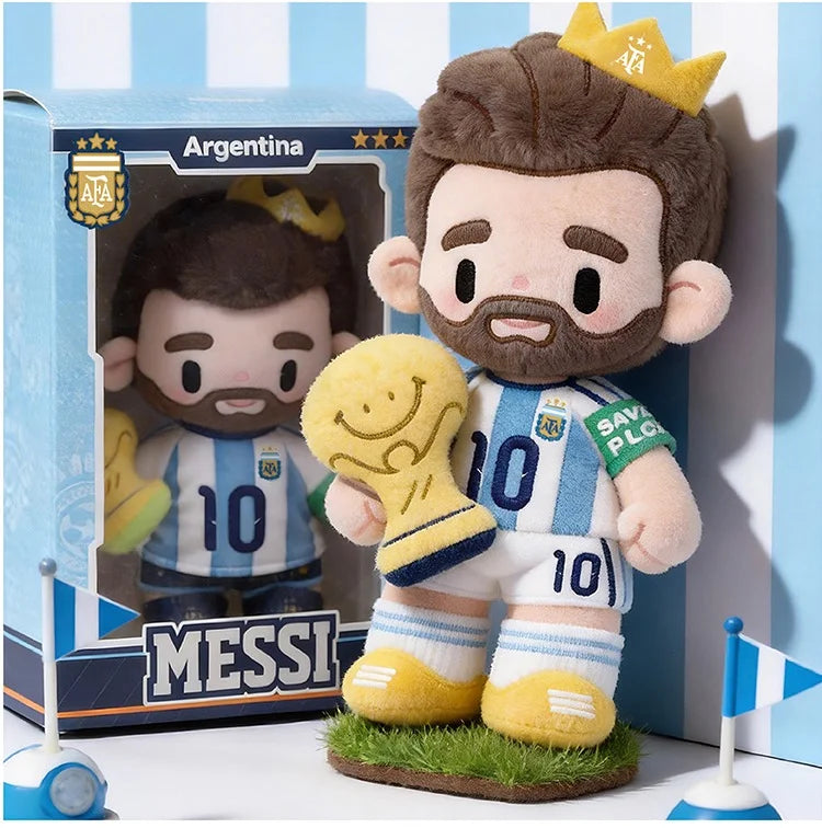 Official Argentina National Football Team 2026 Messi Martínez Enzo 35cm Plush Toy, Perfect Gift for Fans, Ideal for Collection