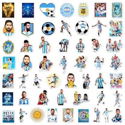 10/30/50/100PCS Messi Graffiti Stickers Football Cartoon Decals Fans Gift Fridge Luggage Laptop Phone Guitar Car Bike Skateboard