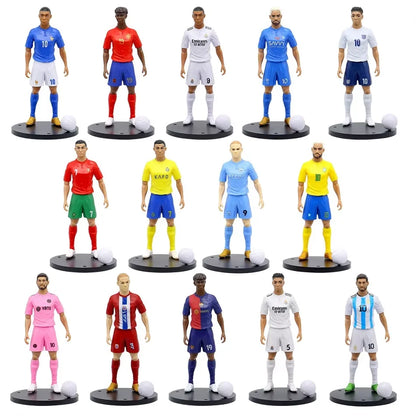 @ New Football Star FIFA C.Ronaldo Messi Mbappe Model Dolls Cartoon Cute Action Figure Car Accessories Football Fans Gift 1-5pcs
