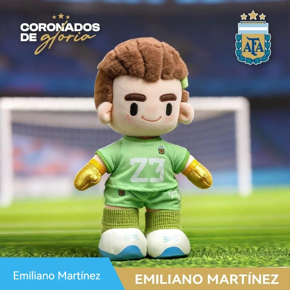 Official Argentina National Football Team 2026 Messi Martínez Enzo 35cm Plush Toy, Perfect Gift for Fans, Ideal for Collection