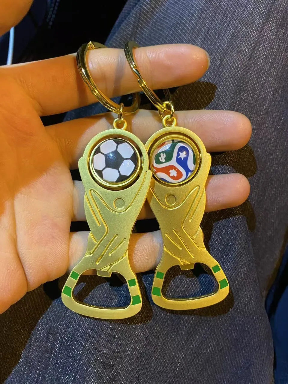 Bottle Opener Football Soccer Multi Functional Keychain for Women Men Stainless Steel Jewelry Team Fans Sports Souvenir Gifts