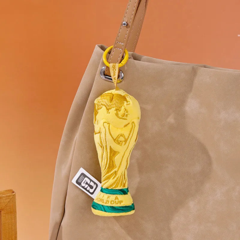 FIFA 2026 World Cup Large World Cup Trophy Plush Toy, Bag Charm & Decorative Ornament, Ideal Birthday Gift
