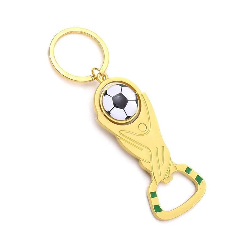 Bottle Opener Football Soccer Multi Functional Keychain for Women Men Stainless Steel Jewelry Team Fans Sports Souvenir Gifts