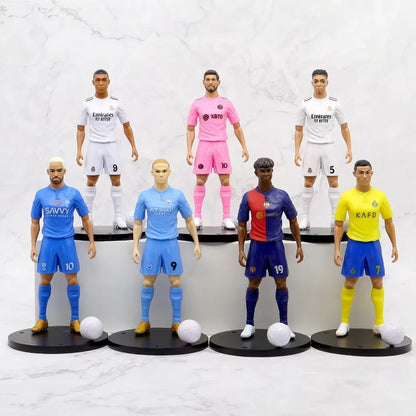 @ New Football Star FIFA C.Ronaldo Messi Mbappe Model Dolls Cartoon Cute Action Figure Car Accessories Football Fans Gift 1-5pcs