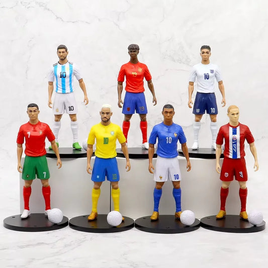 @ New Football Star FIFA C.Ronaldo Messi Mbappe Model Dolls Cartoon Cute Action Figure Car Accessories Football Fans Gift 1-5pcs
