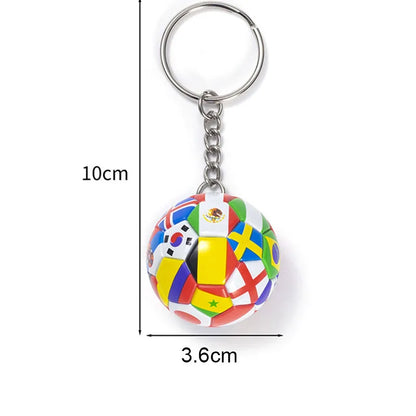 New Fashion Flag Football Keychain Country Soccer Club Fans Keyring Car Key Chains Souvenir Bag Pendant Accessories Gifts